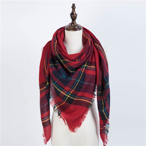 esign Women Triangles Scarf Long Scarves Shawl Autumn Winter - ROUTINE FASHION